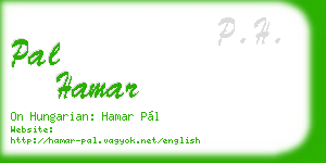 pal hamar business card
