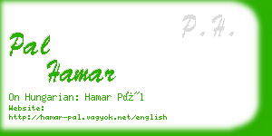 pal hamar business card